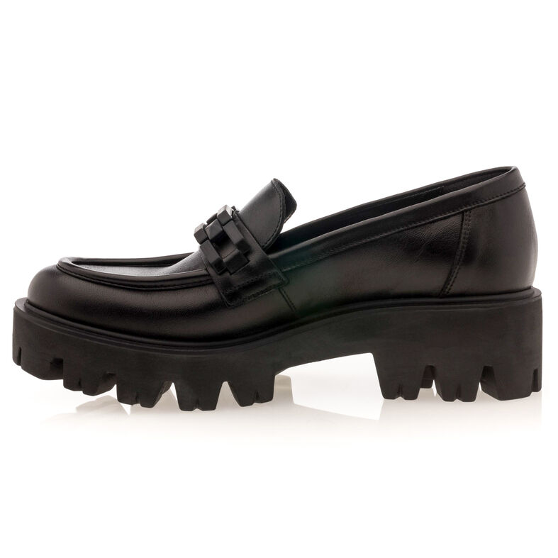 Svarta loafers/båtskor för kvinnor