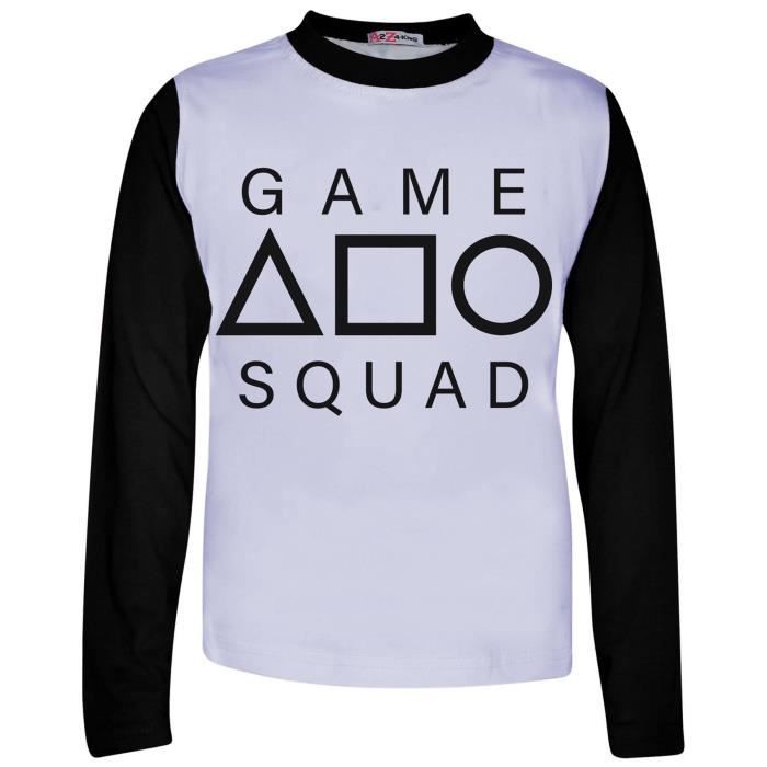 Pijama infantil A2Z 4 Kids para meninos e meninas, modelo Game Squad Cosplay, preto, conjunto de 2 peças.