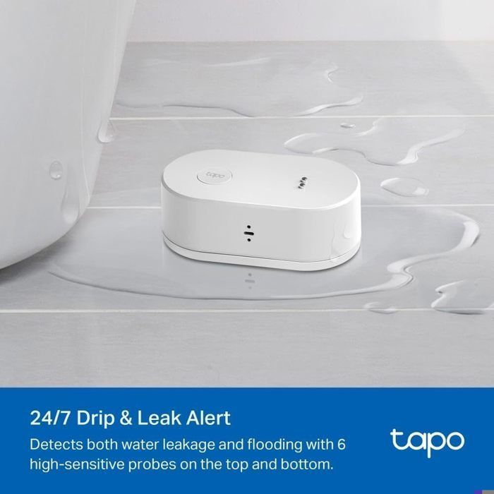 Detector de inundaciones - TP-Link - Tapo T300 - Alarma de 90 dB - IP66 - Inalámbrico