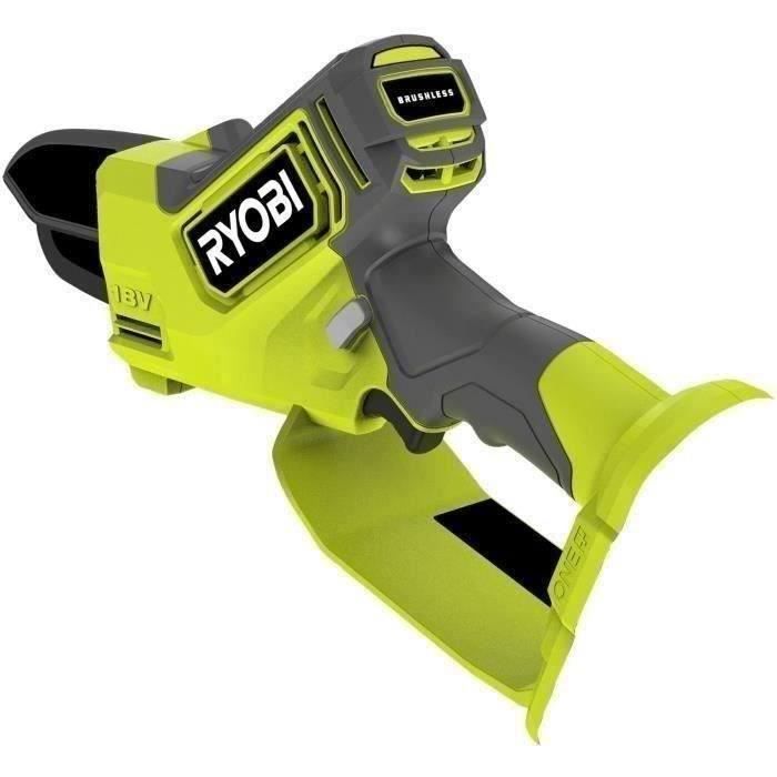 RYOBI - Élagueur à main 18V ONE+ - Brushless- guide 10 cm - 6 m/s - tendeur sans outil + batterie 2,0 Ah & chargeur - RY18PSX10A-120