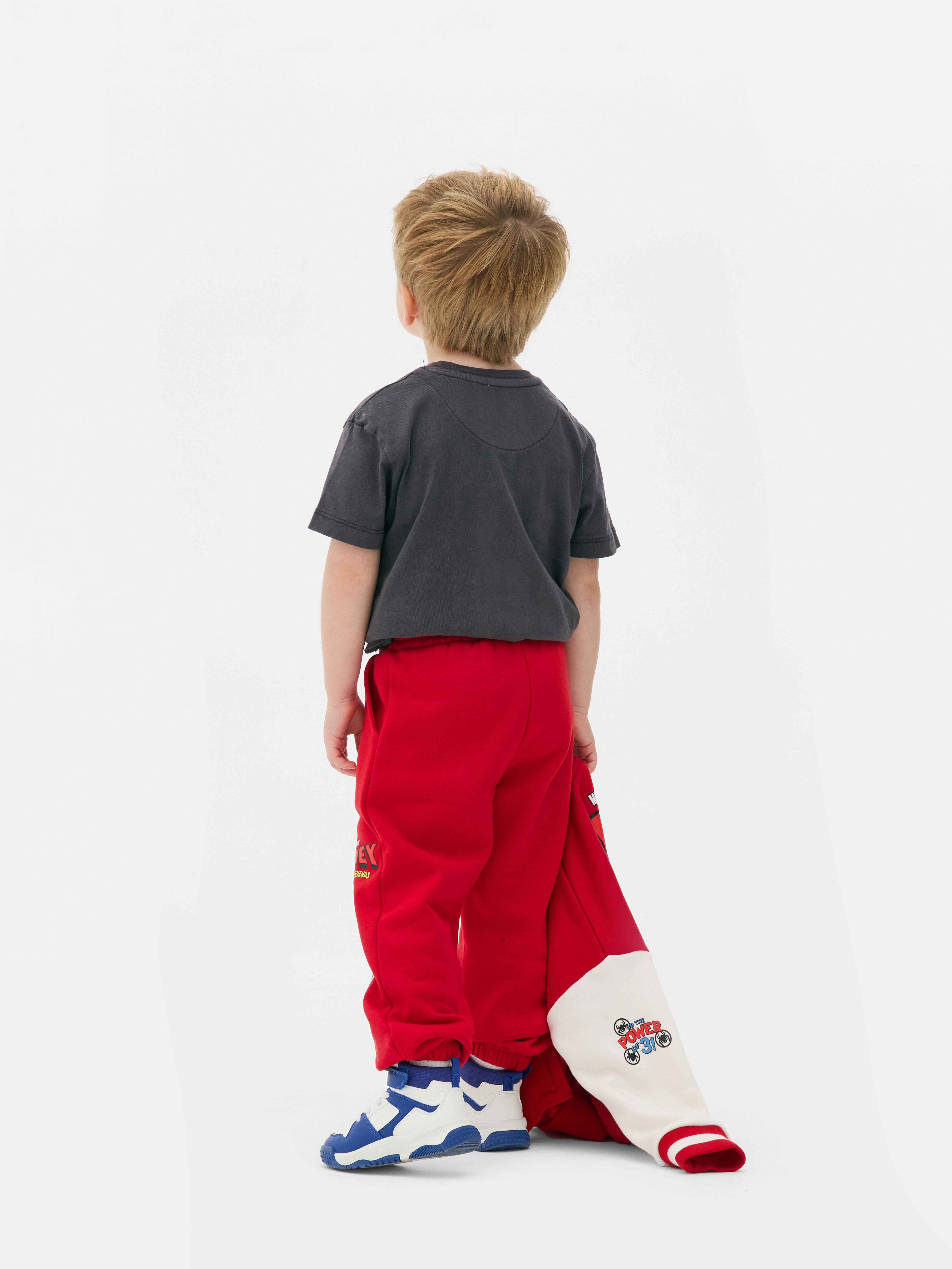 Pantaloni de jogging Marvel Spider-Man and Friends cu imprimeu Spider-Man, cu șnur în talie și buzunare laterale