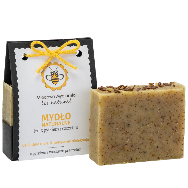 Miodowa Mydlarnia Linen con polen de abeja y café con canela y miel
