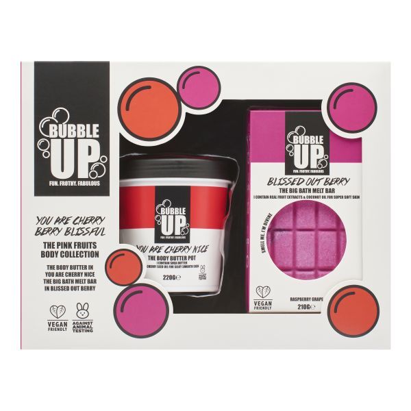 Dárková sada Bubble Up Berry Bath Bar & Cherry Nice Body Butter