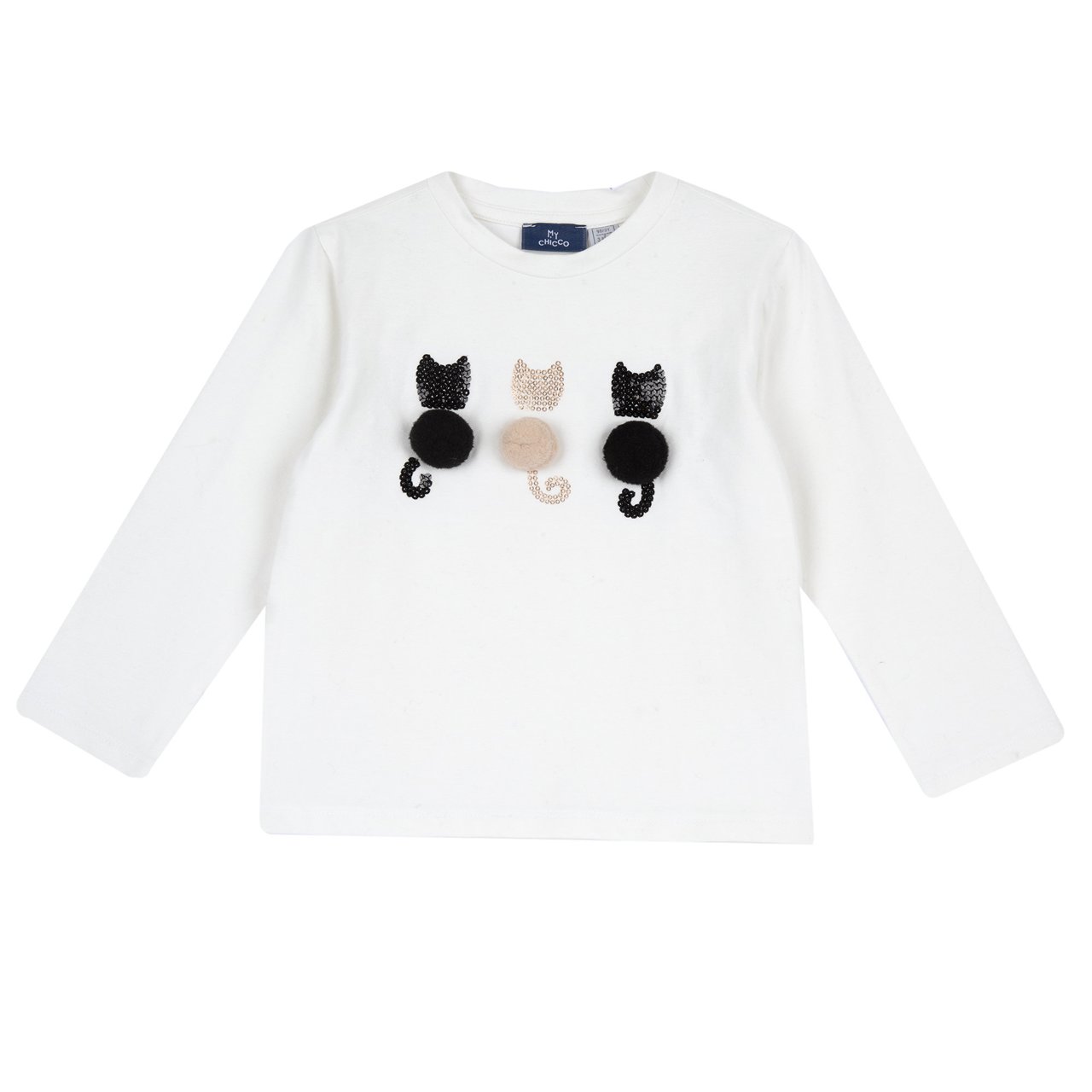 T-shirt met kittenprint
