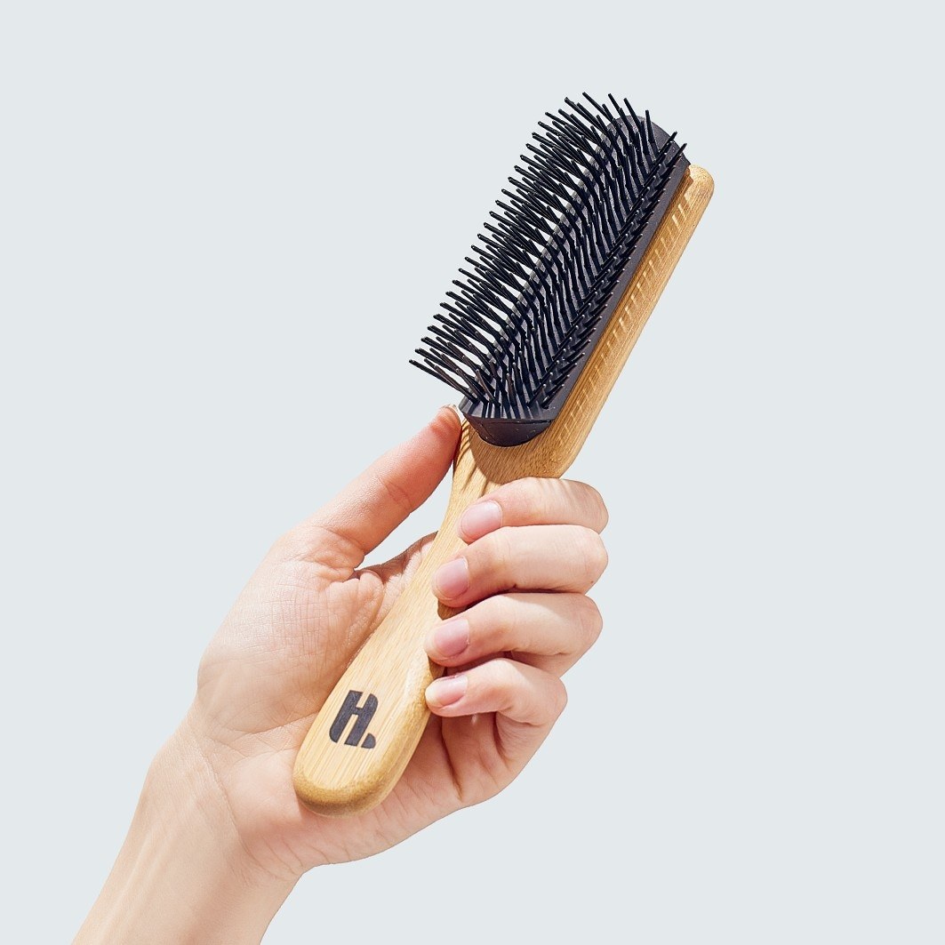 Hairlust ploska in lopatasta krtača, bambusova krtača za definiranje – 1 kos
