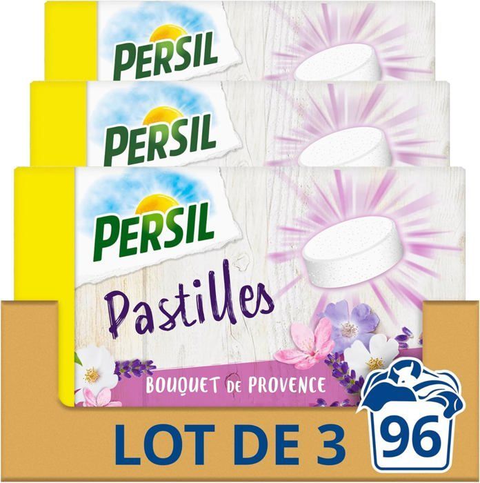 Bouquet de Provence Wasmiddeltabletten - 96 wasbeurten - dermatologisch getest en geschikt voor de gevoelige huid (verpakking van 3 x 32)