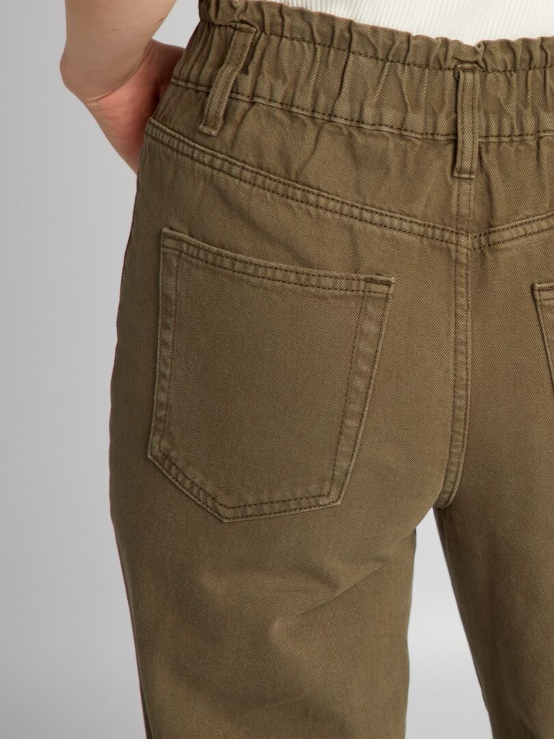 Paperbag jeans - kaki