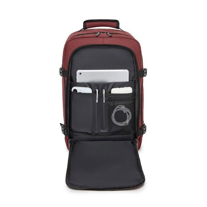 Kono Sac à Dos 40x20x25cm Sac à dos Ryanair Bagage à Main 20L pour Sous Siège Avion pour Femme Homme, Rouge