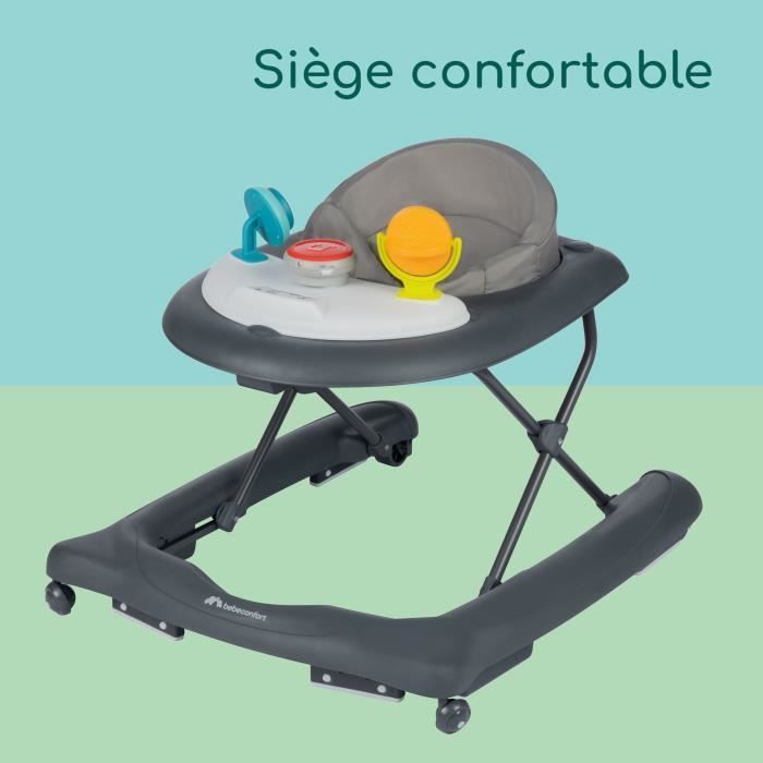 Girello BEBECONFORT EXPLORER con vassoio musicale, da 6 a 18 mesi (12 kg), colore grafite.
