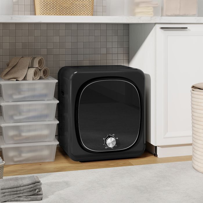 NOUVEAU Sèche linge à évacuation électrique 800 W 4 Kg avec 5 modes de séchage, cuve en acier inoxydable, charge frontale