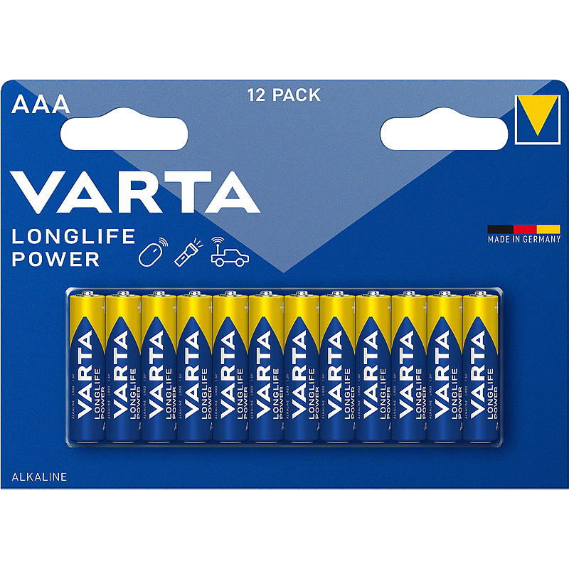 Varta Batterij AAA 12-pk, Power Varta