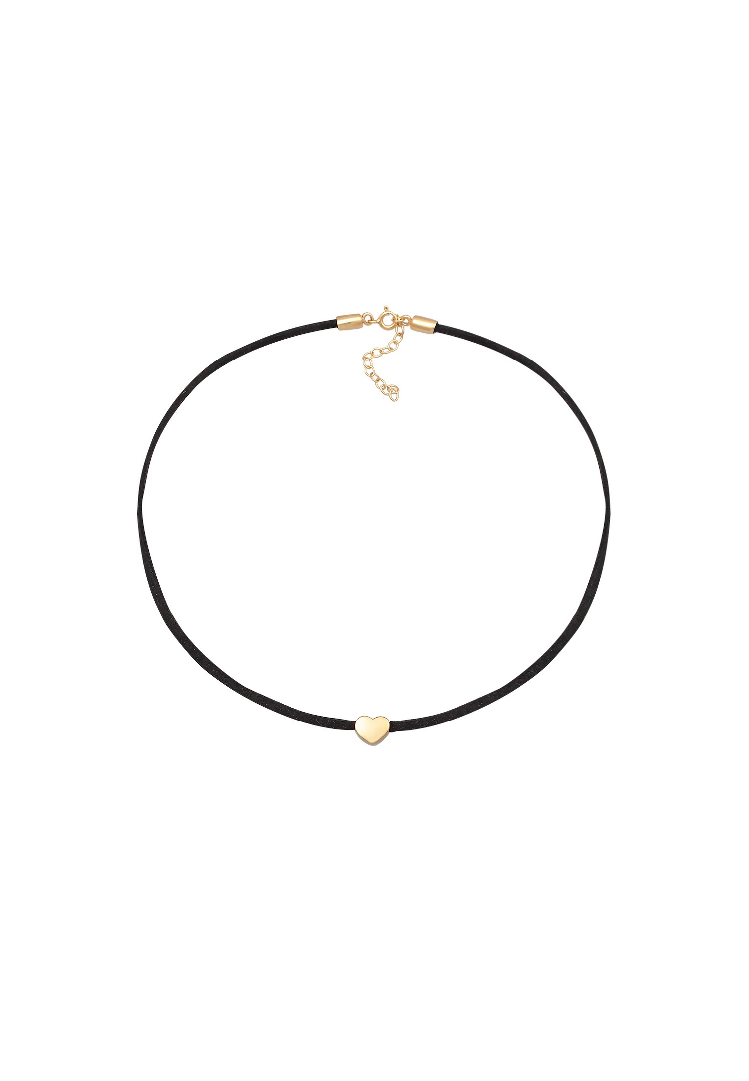 Elli Femmes Choker Coeur Symbole d'amour avec satin en argent sterling 925
