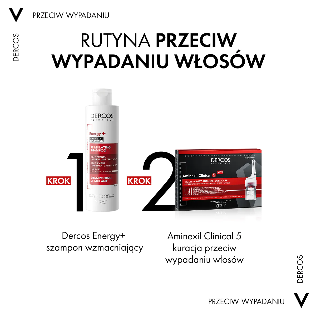 Vichy Dercos Aminexil Clinical Men Kuracja przeciw wypadaniu włosów u mężczyzn