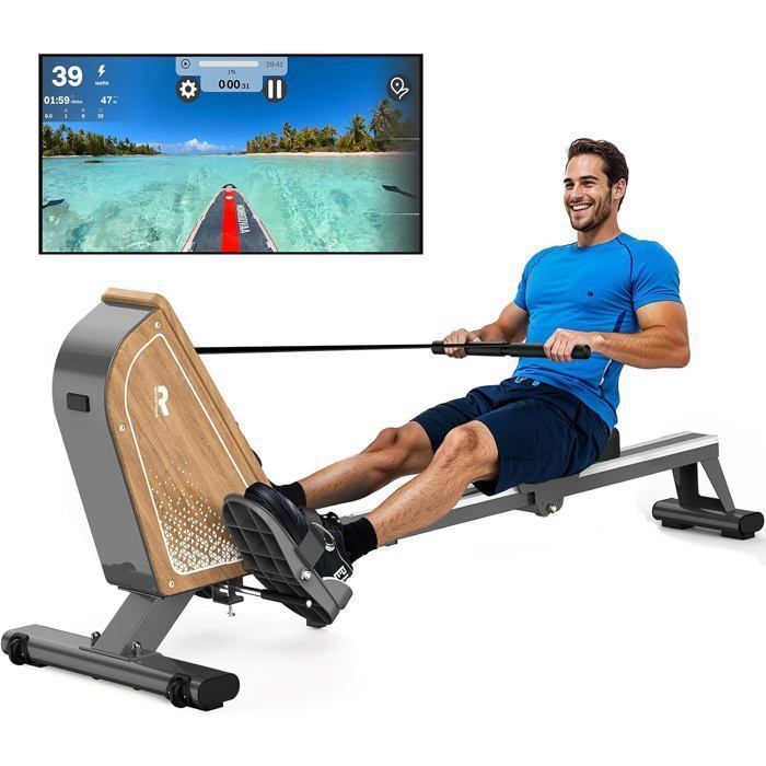 Vogatore VOWVIT per uso domestico - Modello Bluetooth - 16 livelli di resistenza magnetica - Capacità di carico 160 kg - Riponimento verticale