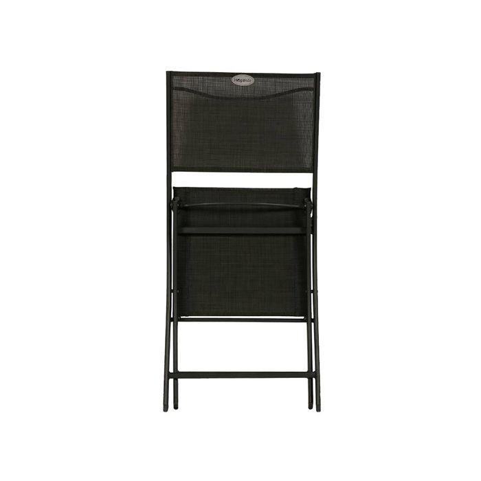 Lot de 4 Chaises de jardin pliante métal Modula Gris Anthracite / Graphite - Hesperide