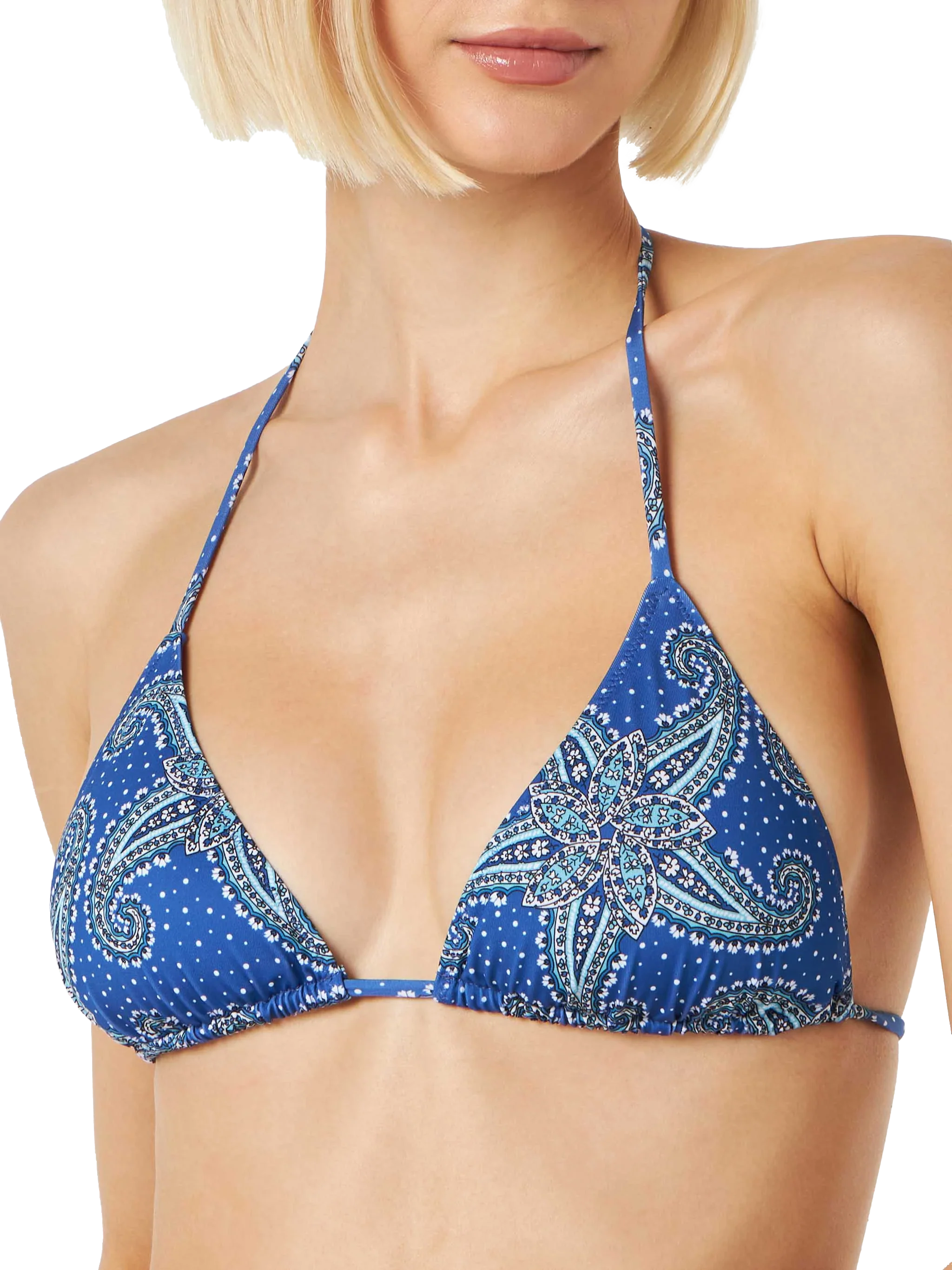 Dames driehoekbikini met paisleyprint