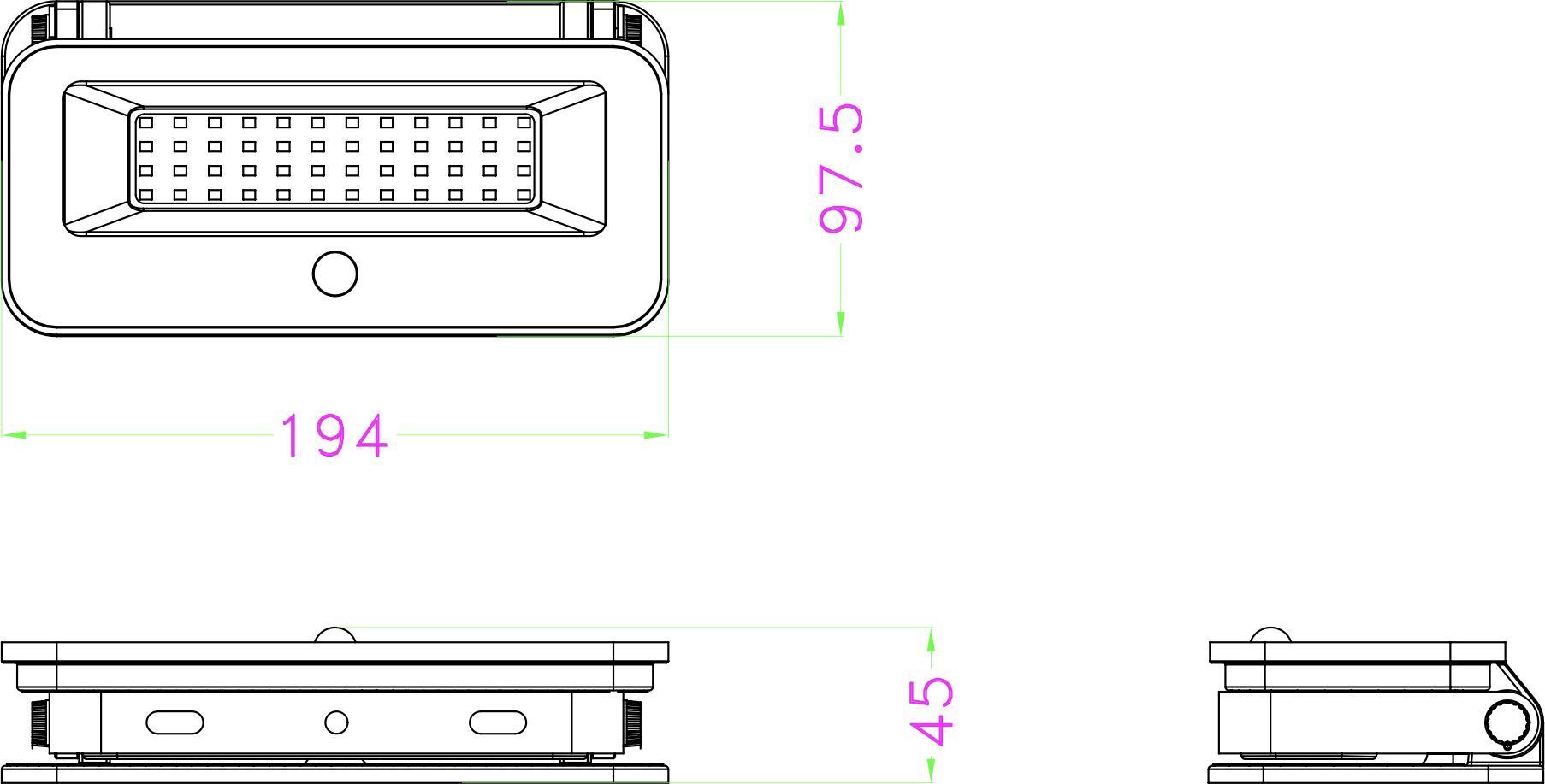 Solar wandspot - GALIX - G2610 - Zeer helder - Bewegingssensor - 1200 Lumen
