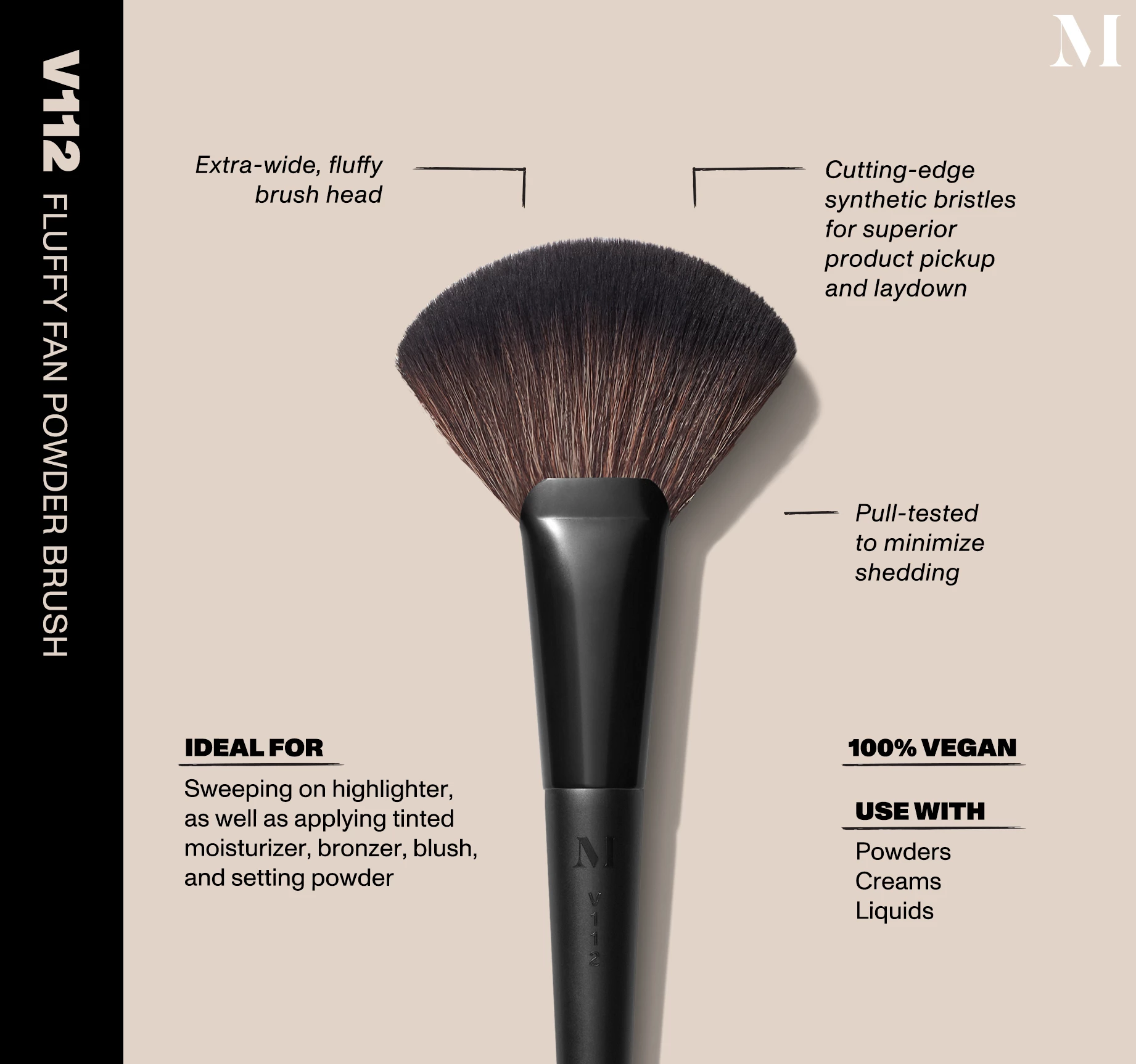 V112 Fluffy Fan kist za puder - Morphe
