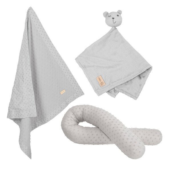 Babypresentset Gos & Lek, silvergrå