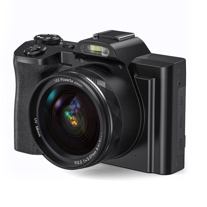 Câmera digital INF 5K/48MP / Zoom de 16x / Estabilização de imagem de 6 eixos, tela de 3,5 polegadas