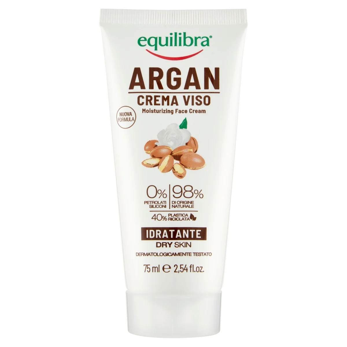 EQUILIBRA Equilibra Argan Feuchtigkeitscreme fürs Gesicht 75 ml Spendet Feuchtigkeit für die Haut