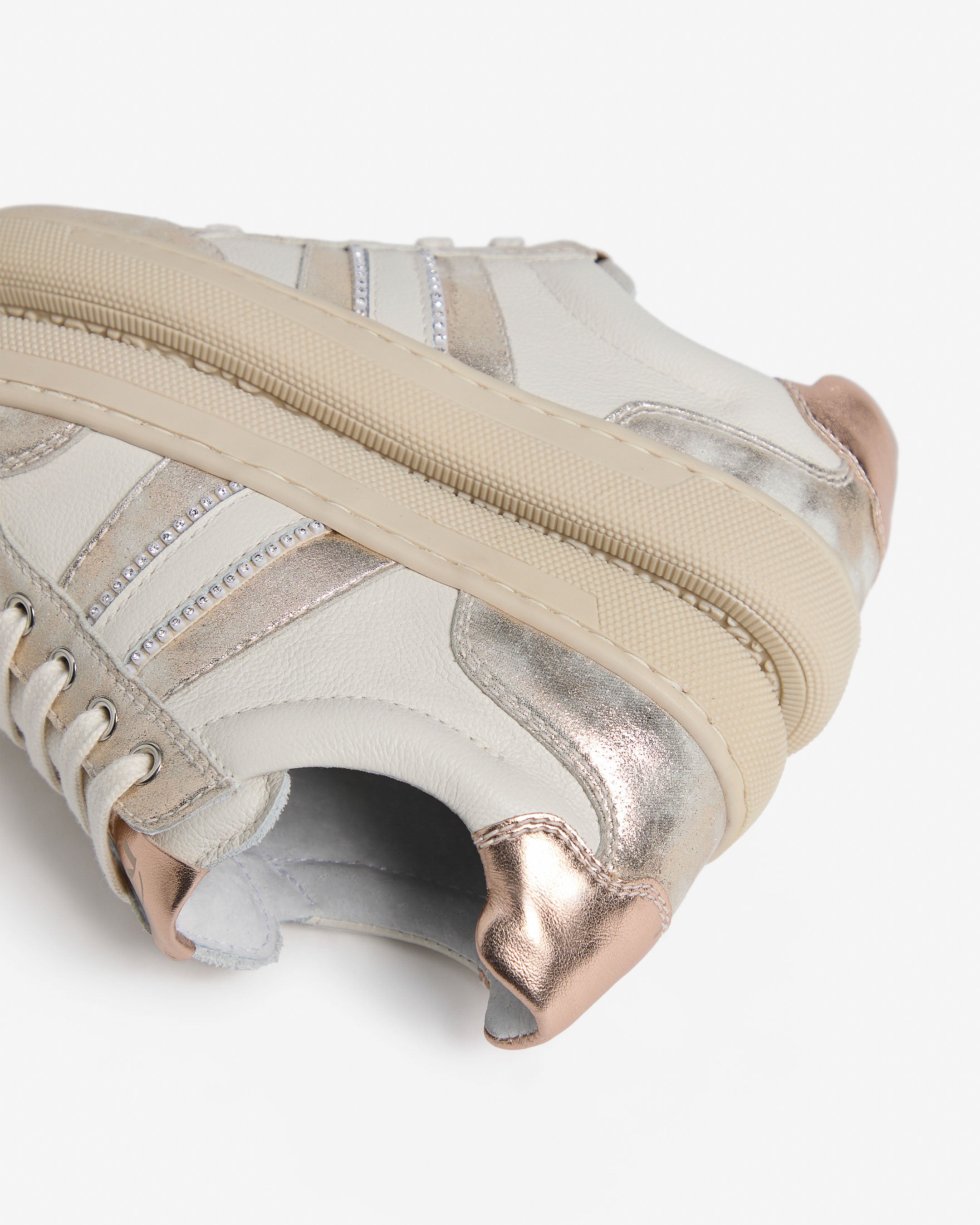  Junior-Sneaker für Mädchen aus Leder und Funktionsmaterial