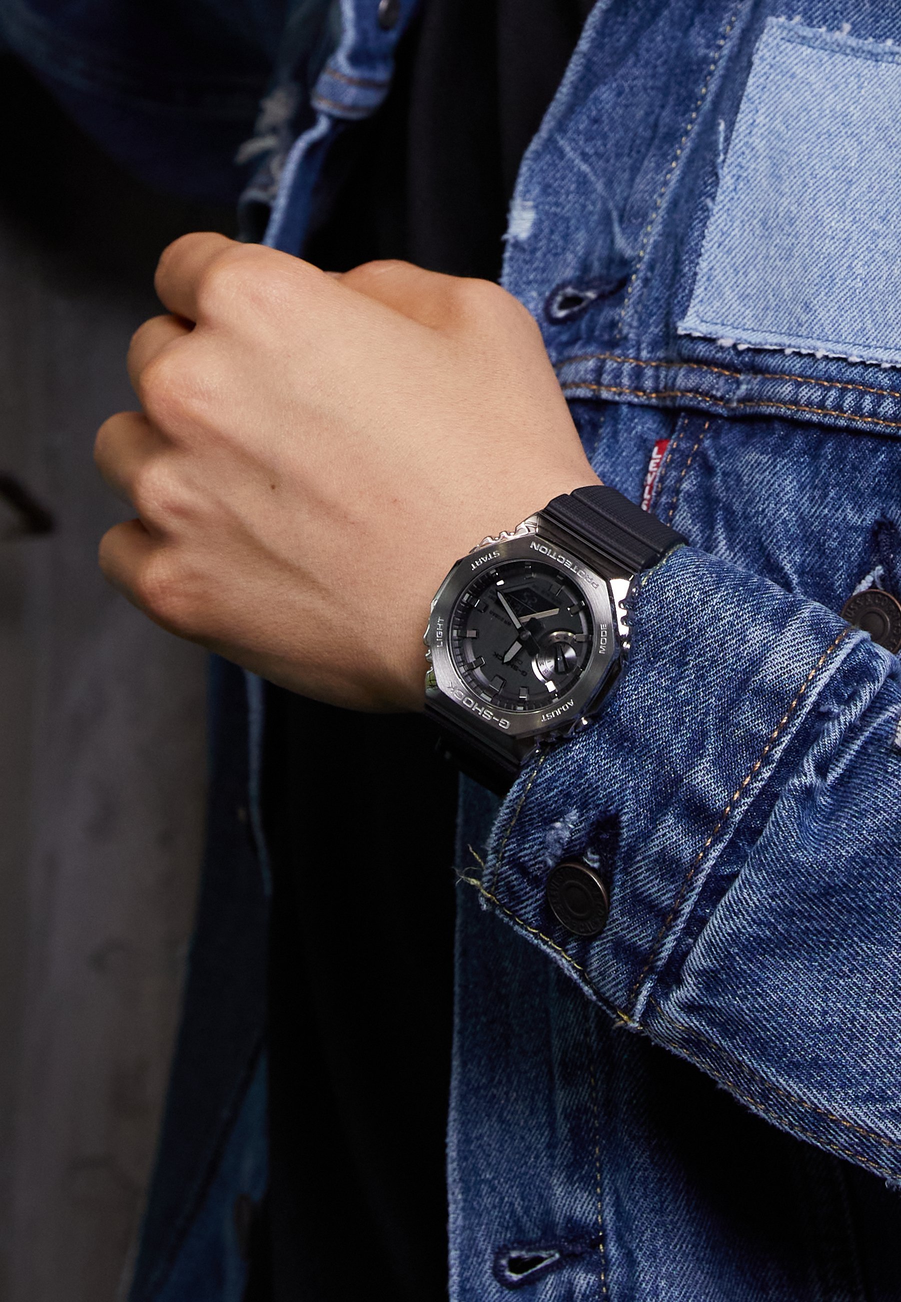 G-SHOCK METAL SERIES GM-2100 UNISEX - Chronograph watch - black/grey