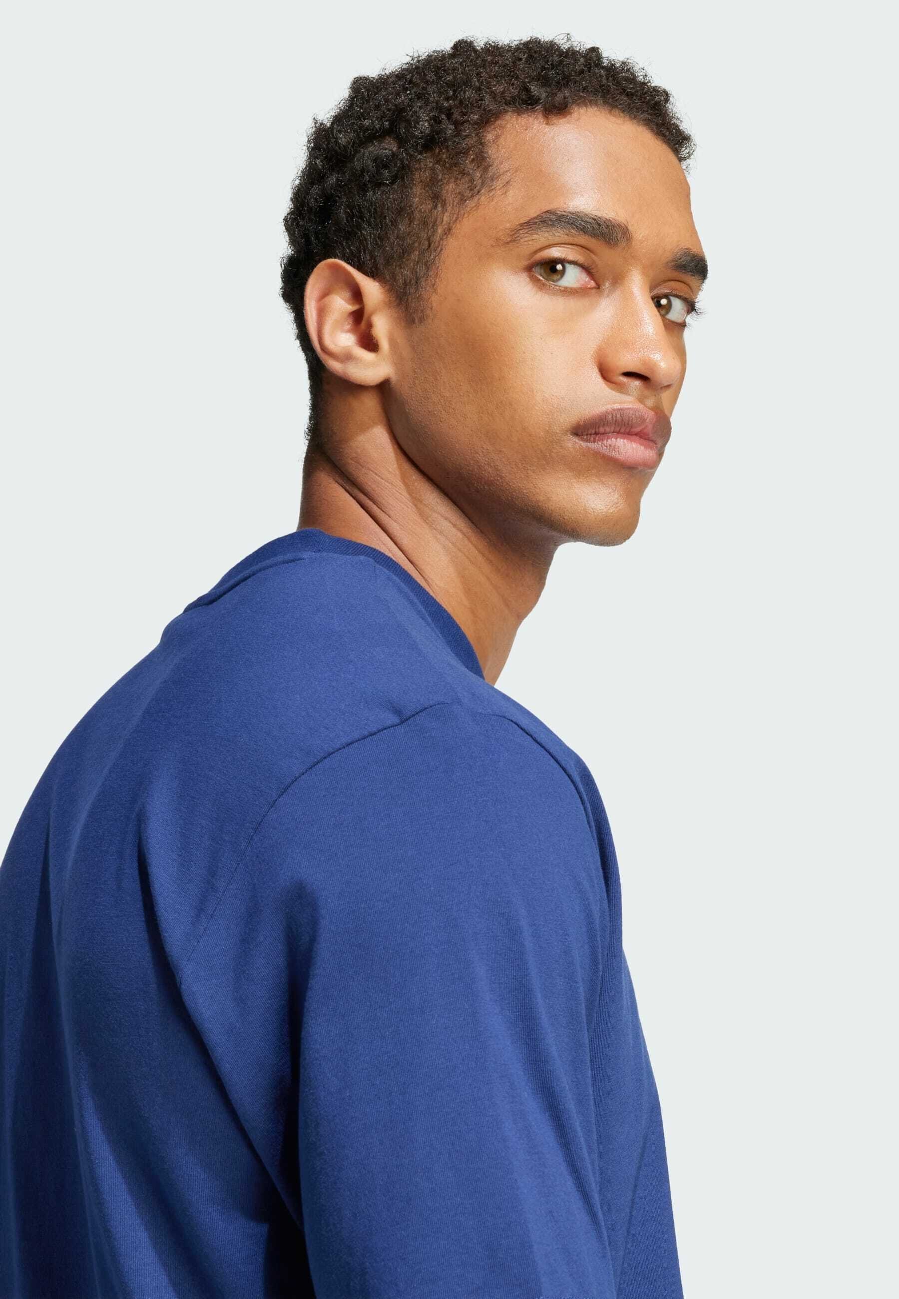 adidas Sportswear T-shirt met print - donkerblauw wit