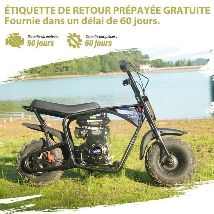 ORYXEARTH Mini Moto 105CC - Motocicleta Junior de 4 tiempos - Para - Versión negra y azul - Motor de gasolina