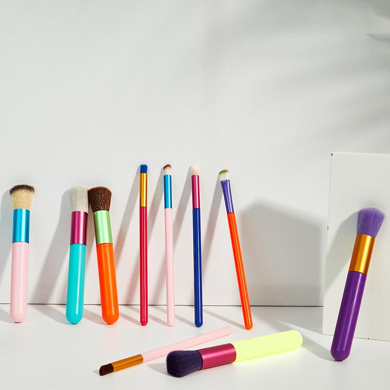 Kit di pennelli per il trucco, graziosi cosmetici, pennello per ombreggiare la cipria, pennello per fondotinta, pennello per sfumare i prodotti di bellezza, pennello per il contorno delle sopracciglia, pennello per il viso da donna