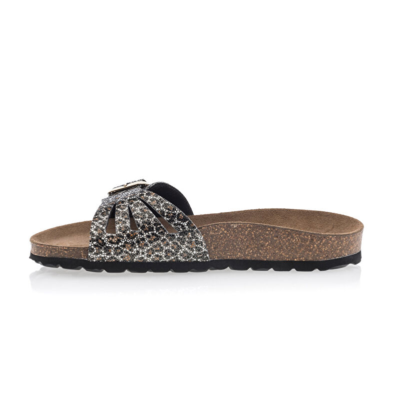 Svarte sandaler / sko med åpen tå til dame
