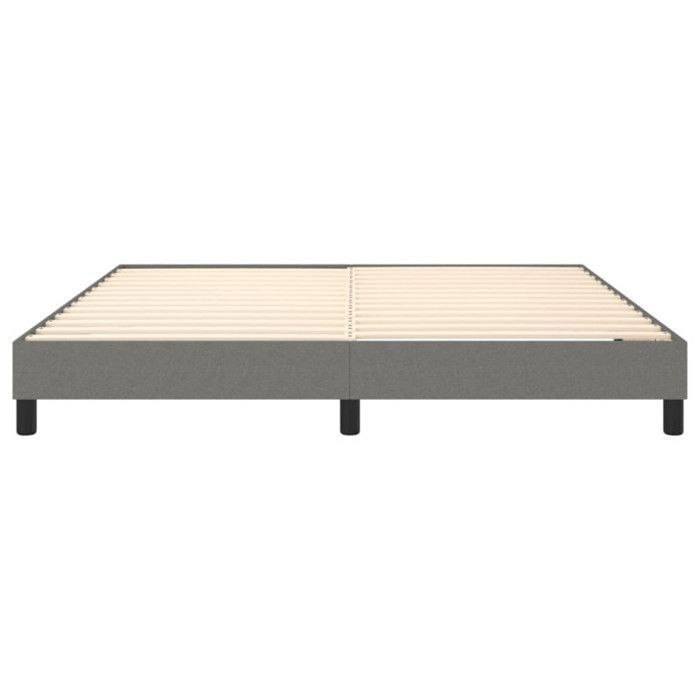 vidaXL Bedframe, Gestoffeerd Bed met Poten, Tweepersoonsbed met Lattenbodem, Bed voor Volwassenen, Modern, Donkergrijs 3120525