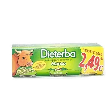 DIETERBA Rundergehakt, gehomogeniseerd Dieterba, 3 potjes van 80 g per stuk