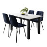 ARTON II rozkładany 4 krzesła Czarny/biały/Granatowy Velvet