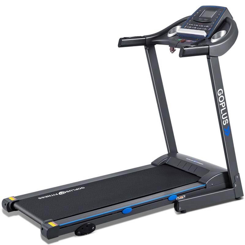 2,25 PS starkes, klappbares Laufband für Zuhause/Fitnessstudio, elektrisch betriebenes, tragbares Lauf- und Gehgerät mit Blu-ray-LCD-Display