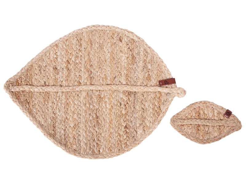 Zestaw podkładek pod talerz 30x40/10x15 cm juta naturalne