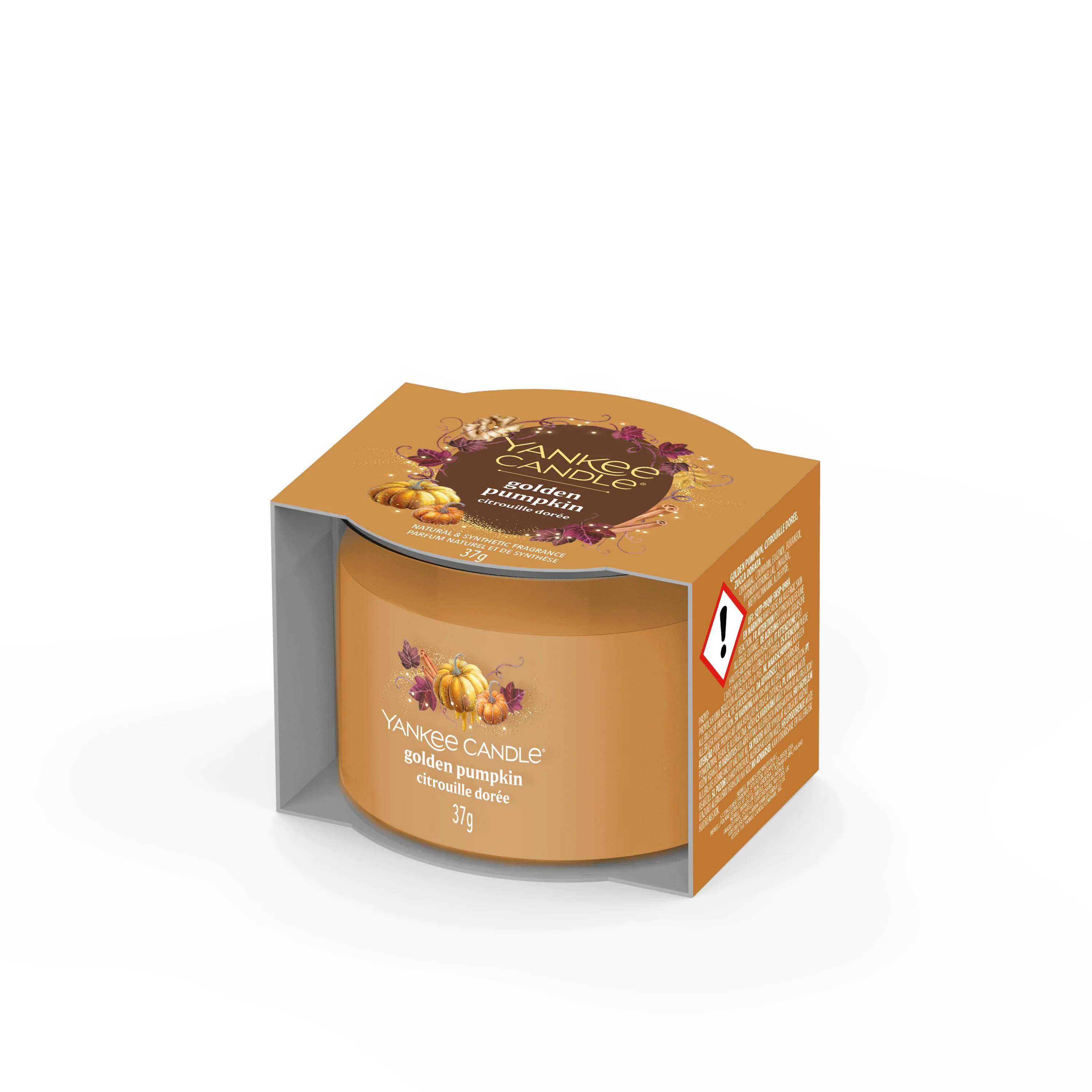 Filled Votive Candles Golden Pumpkin - Candela Profumata