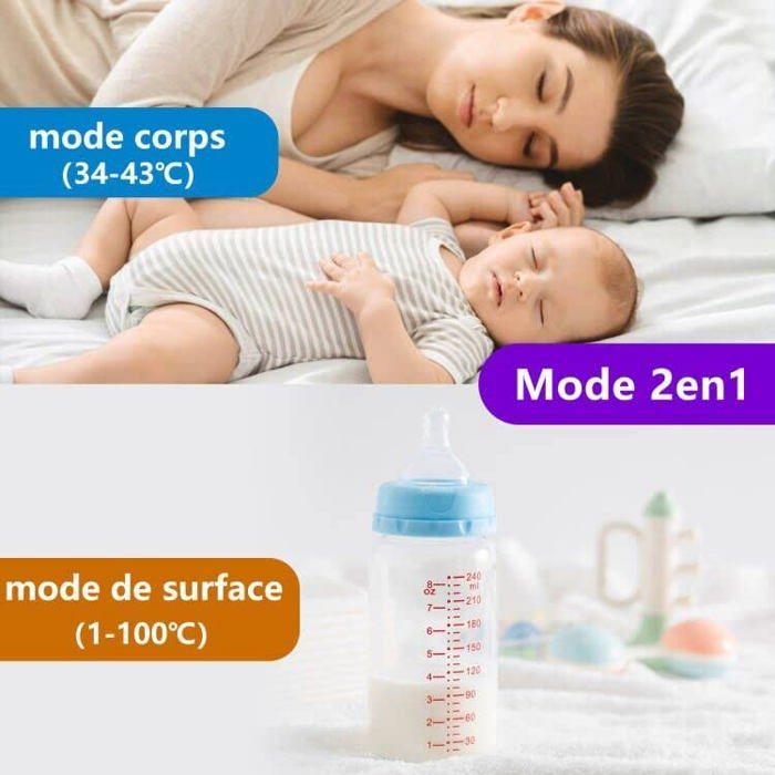 Thermomètre Frontal Adulte, Thermometre Infrarouge pour Enfant, Thermometre Numérique sans contact, Écran LCD, Fonction Mémoire