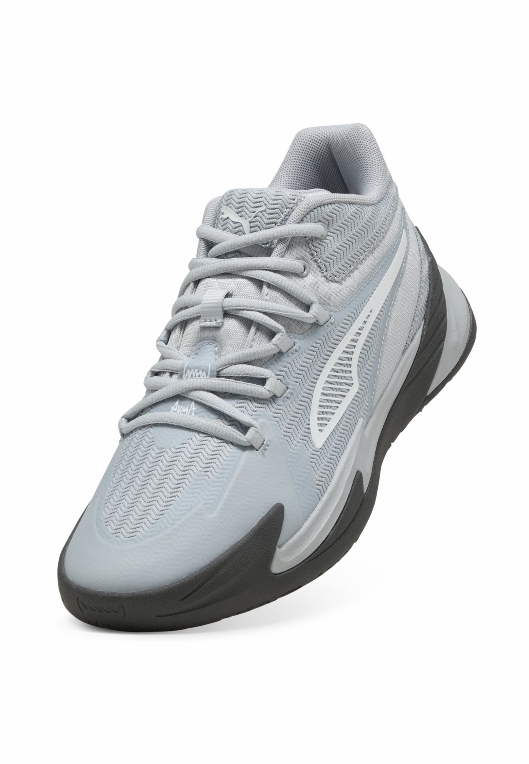 Puma DAGGER - Basketbalschoenen - platinagrijs donkergrijs wit