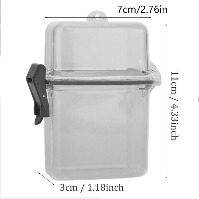Transparent plastic waterproof box for underwater kayak with rope hook for surf canoe/kayak