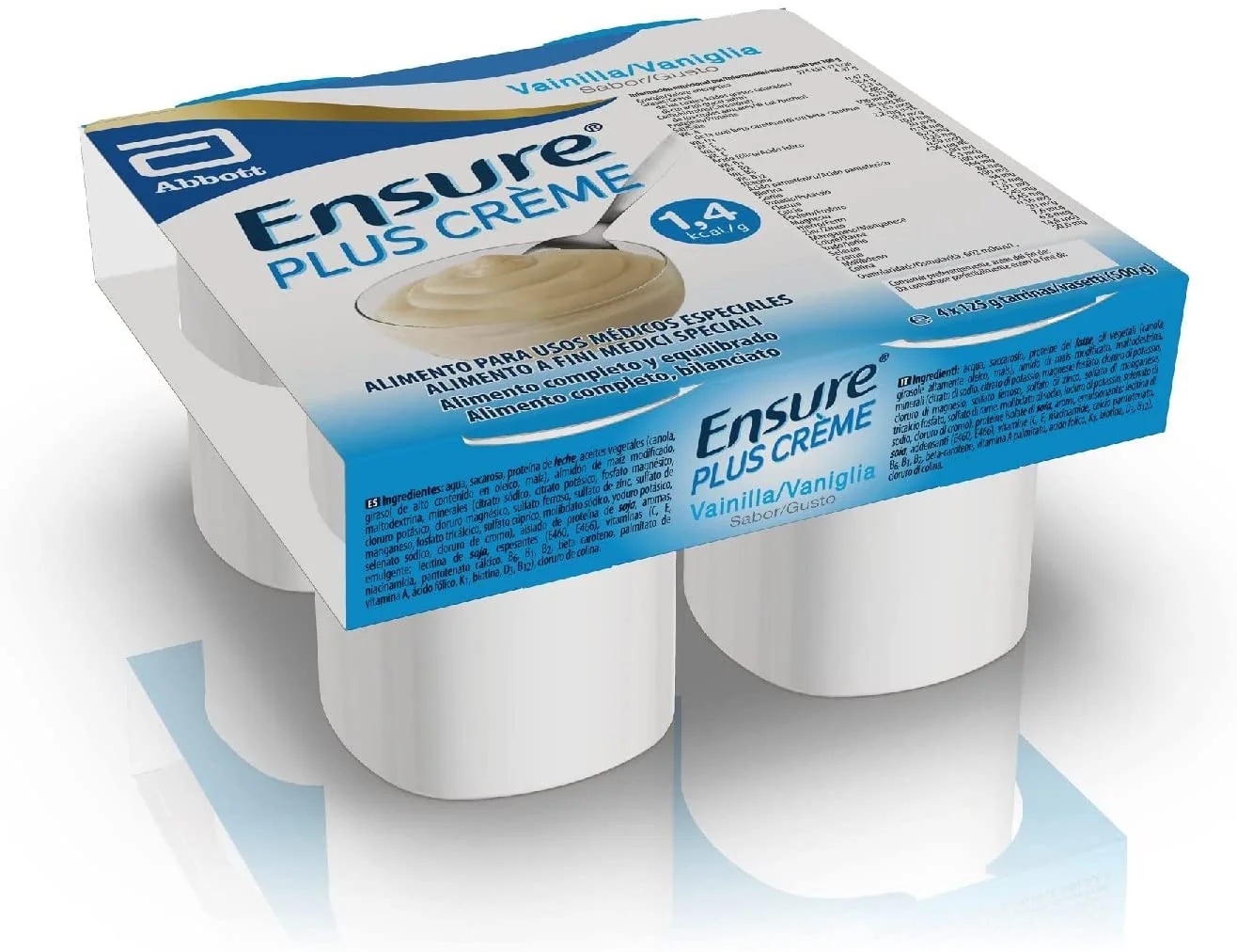 ENSURE Abbott Ensure Plus Vanillecrème 4x125 g proteïnepudding