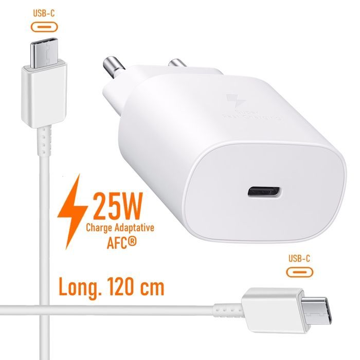 Full Charger for Samsung Galaxy A26 A36 A56 A16 A35 A53 A52s A15 A55 A05s A34 A14 A25 A54 A12 A52 5G.. 25W USB-C Cable 120
