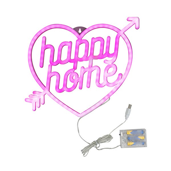 Happy Home Neonlamppu | 1 kpl