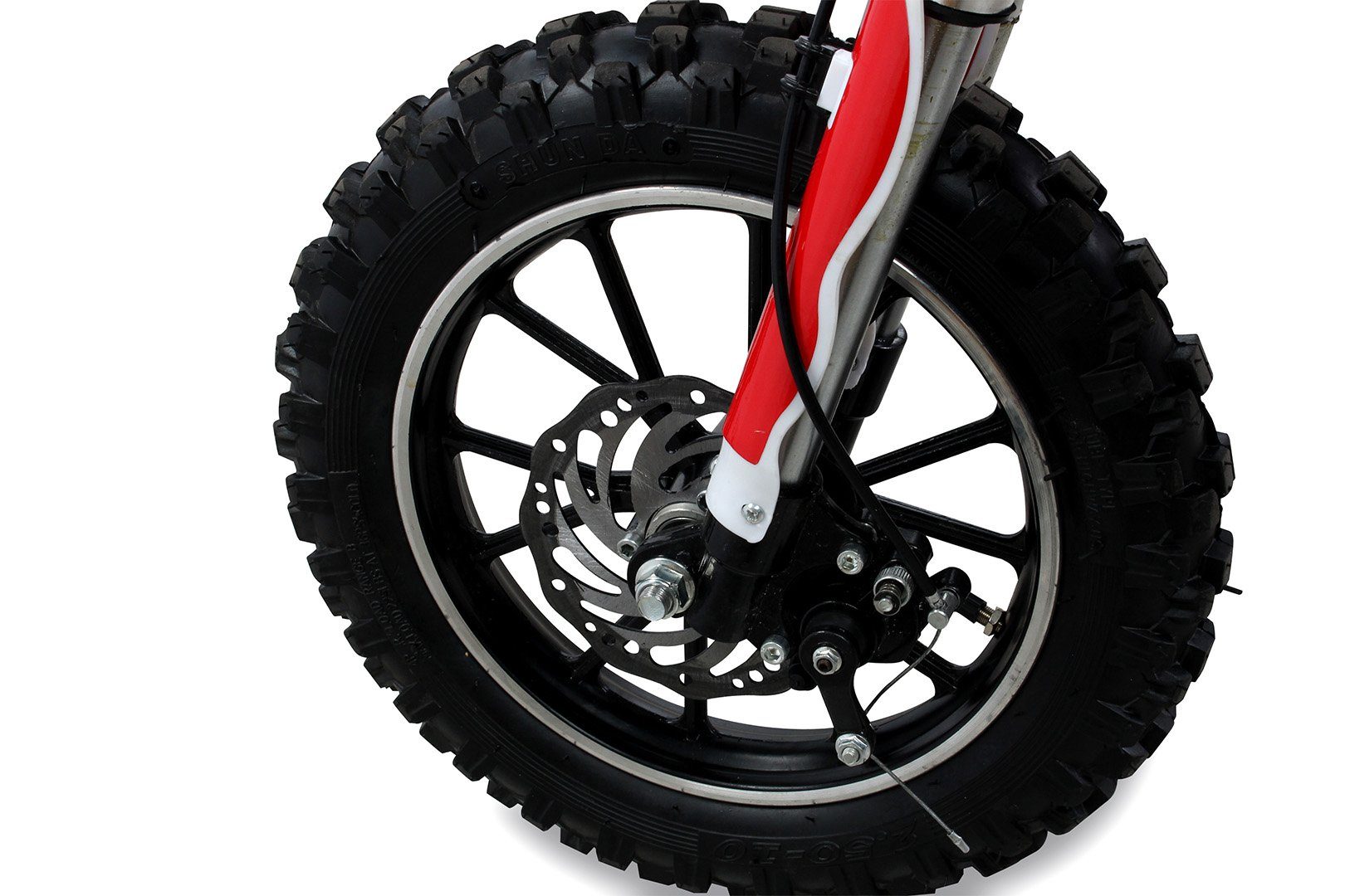 Actionbikes Motors Sähköinen lasten moottoripyörä Gazelle 500W - lasten minicross-pyörä 5-vuotiaille sähkökäyttöinen - 7 - 25 km/h, kantavuus 60 kg, (1 kpl), lasten minicross-pyörä, minicross-pitbike, taskupyörä - 3 kaasutaskua
