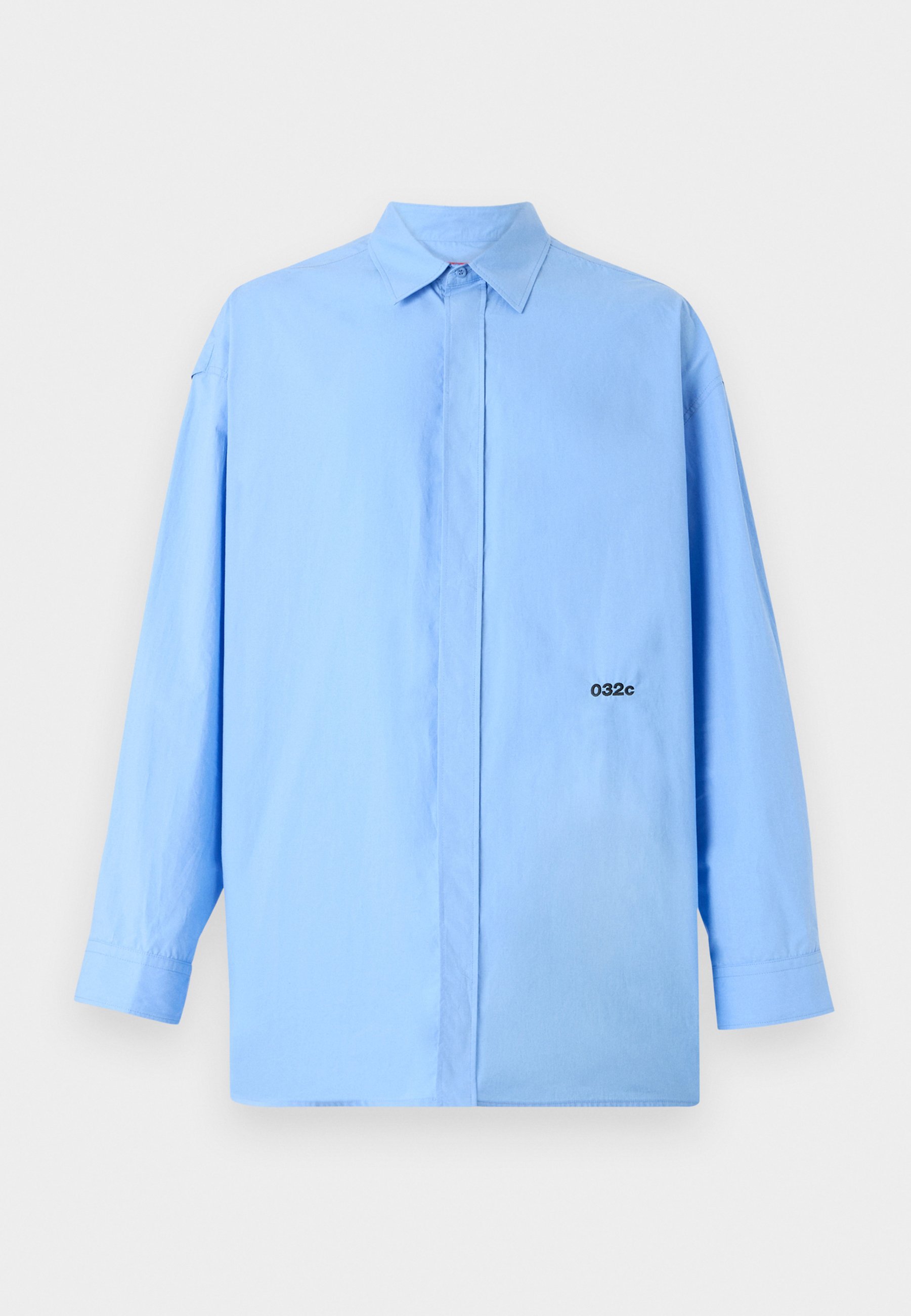 032c PLEASE STEAM OVERSIZED SHIRT UNISEX - Bluzka zapinana na guziki - jasnoniebieska