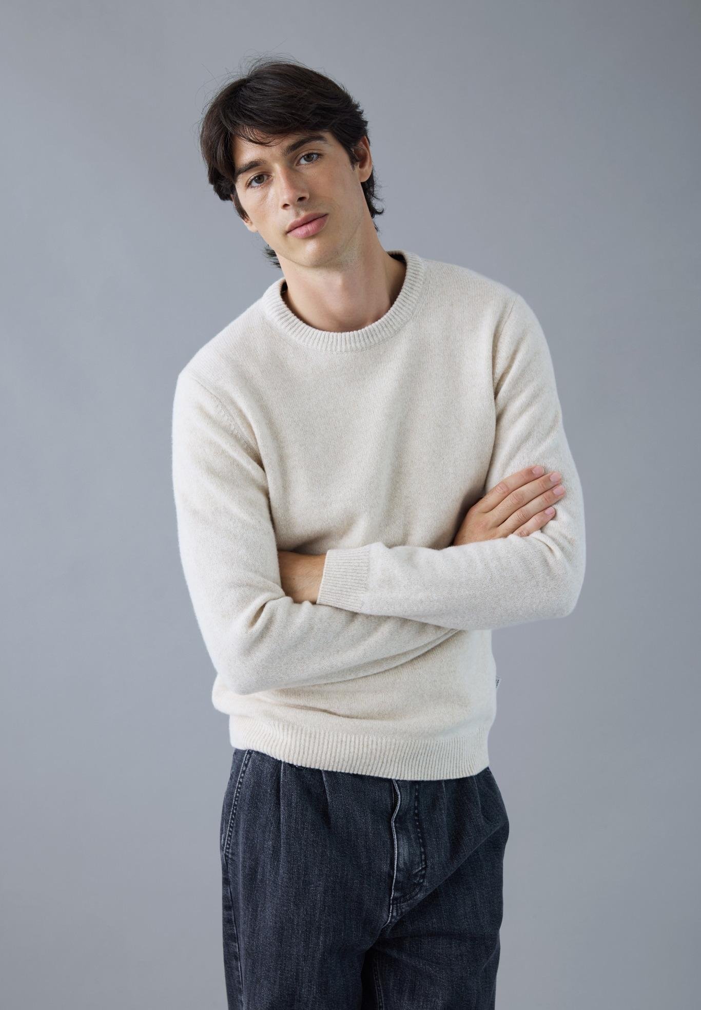 Casual Friday CFKARL Rundhalspullover - Hellbeige Melange