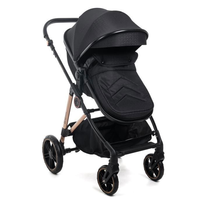 BEBELISSIMO - 3-in-1 Travel System - CAVO 0+ Car Seat - Carrycot - From Birth - Up to 22kg - Black