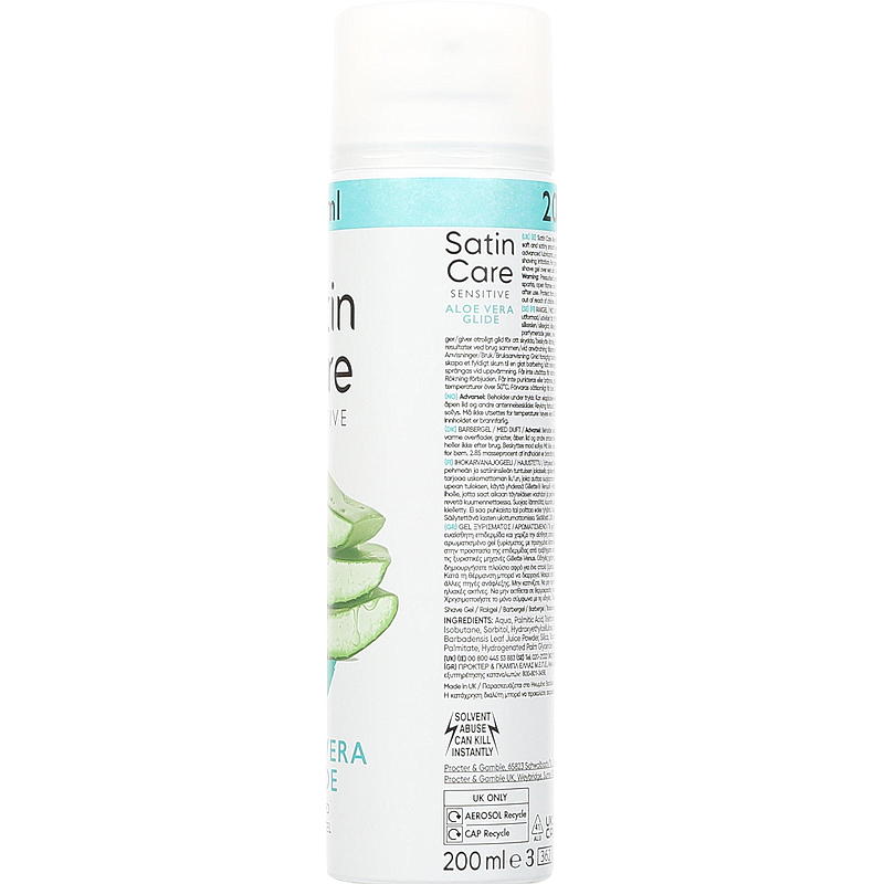 Gillette Gillette Satin Care 200 ml, sensitiv hud