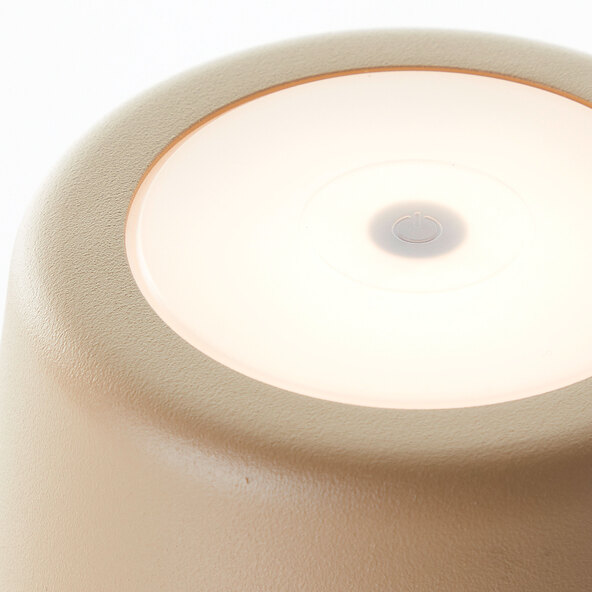 LED-Akku-Tischleuchte Kaami, cappuccino-mat