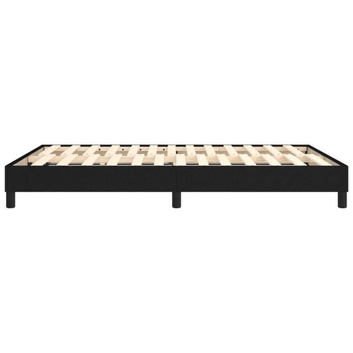 Sommier à lattes - DUOKON - 140x190 cm - Tissu 100% polyester - Couleur Noir - Montage facile